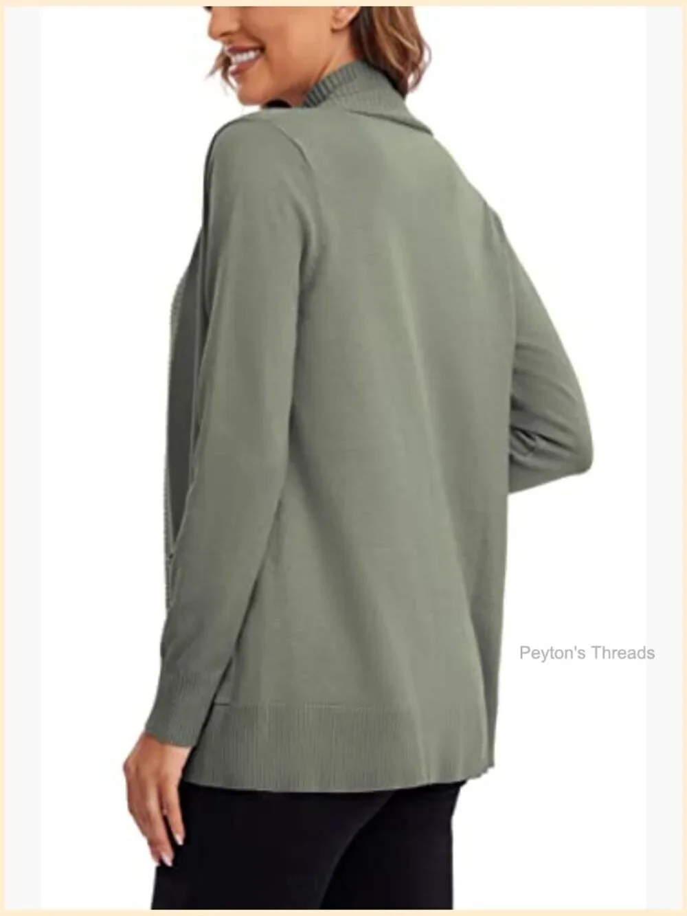 Lightweight Open Front Knit Cardigan Sweater Long Sleeve with Pocket